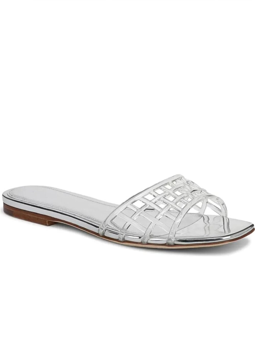Veronica Beard Maris Clear Jelly Slide Sandal, Sz. 7
